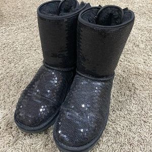 Black sparkle UGGs